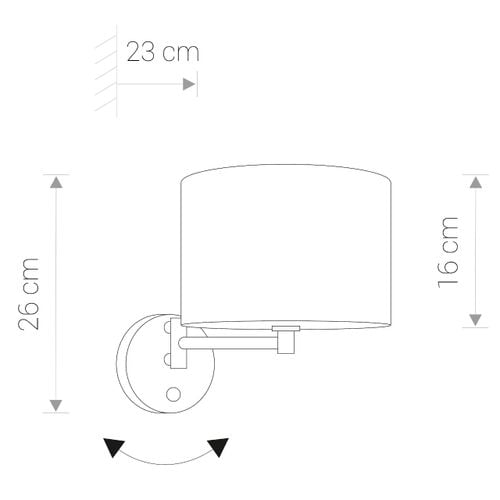 Klasyczny kinkiet do sypialni Hotel 8980 lampa ścienna chrom ecru na Arena.pl