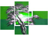 OBRAZ GREEN SUNSET NATURA