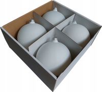 Bombki Szklane DUŻE Choinkowe BIAŁY MAT extra ŚNIEŻNOBIAŁE matowe 12 cm