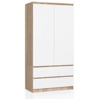 Szafa do sypialni, 2 szuflady, drzwi, DORMI, 90x51x180 cm,  | TYLETEGOTU
