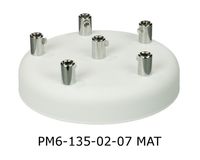 Podsufitka metalowa 6 otworów biała + chrom 135mm