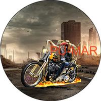 Opłatek na tort Urodziny 18 30 40  Motor Harley Davidson Yamaha Vsk Cross