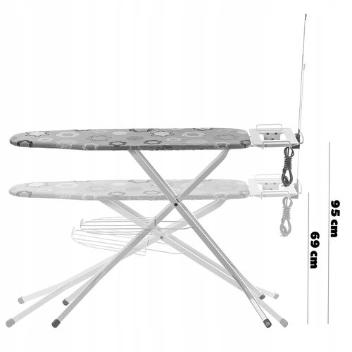 KADAX Deska Do Prasowania 120x38cm Z Gniazdkiem na Arena.pl