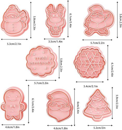 Foremki do Ciastek Zestaw Świąteczny 8szt na Arena.pl