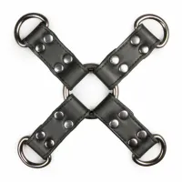 easytoys - skorzany system wiązań black leather hogtie black
