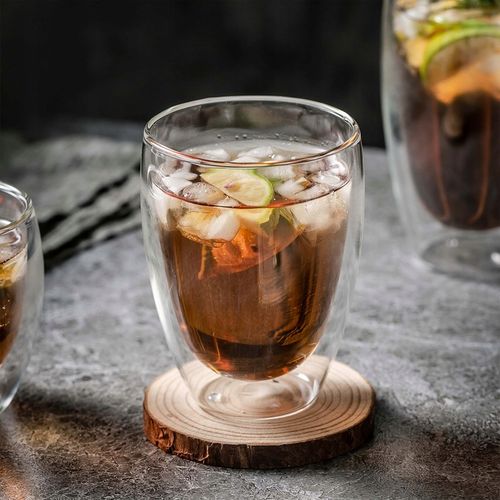 ZESTAW KOMPLET SZKLANEK TERMICZNYCH PODWÓJNE DNO DO NAPOJÓW 350 ML 6 EL na Arena.pl