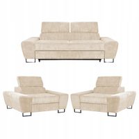 Zestaw mebli wypoczynkowych salonu Savio Sofa 2os fotele beż Family Meble