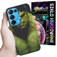 ETUI DO OPPO RENO 5 4G 5G - HULK AVENGERS SPIDERMAN MARVEL + SZKŁO