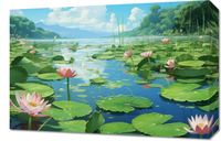 Obraz 60x40cm Sielankowy Staw Lilii
