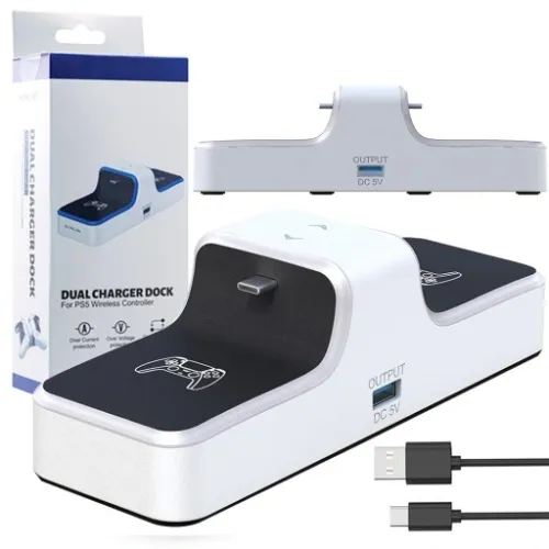 Ładowarka PS5 do Padów DualSense Stacja Dokująca Kontrolerów PODŚWIETLANA na Arena.pl