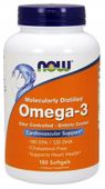NOW FOODS Omega-3 Molecularly Distilled (180 kaps.)