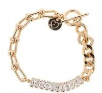Otazu Bransoletka w kolorze złotym z kryształkami dł.18 cm