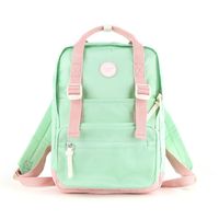 pojemny, miejski plecak damski w miętowym kolorze zamykany na suwak