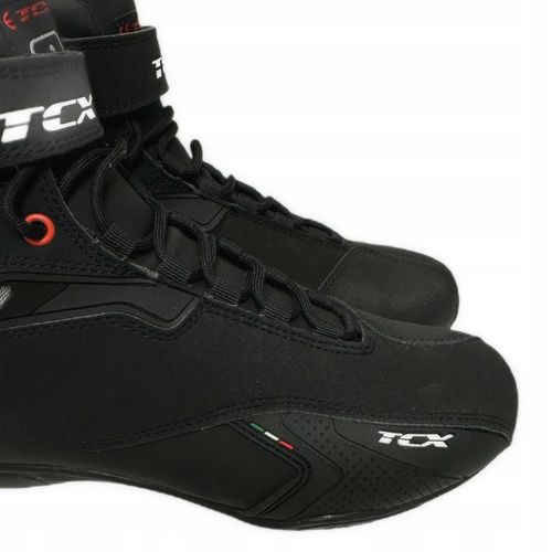 Miejskie buty motocyklowe TCX RUSH BLACK/WHITE czarny biały GRATISY na Arena.pl