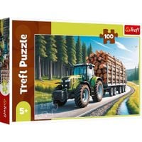 puzzle 100 ciągnik leśny 16493