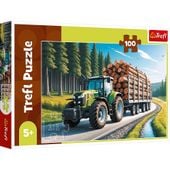 puzzle 100 ciągnik leśny 16493
