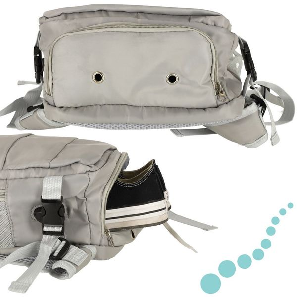 Plecak podróżny do samolotu wodoodporny kabel USB 45x16x28cm szary zdjęcie 5