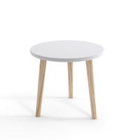 Stolik kawowy Skandynawski Biały mat + drewniane nogi