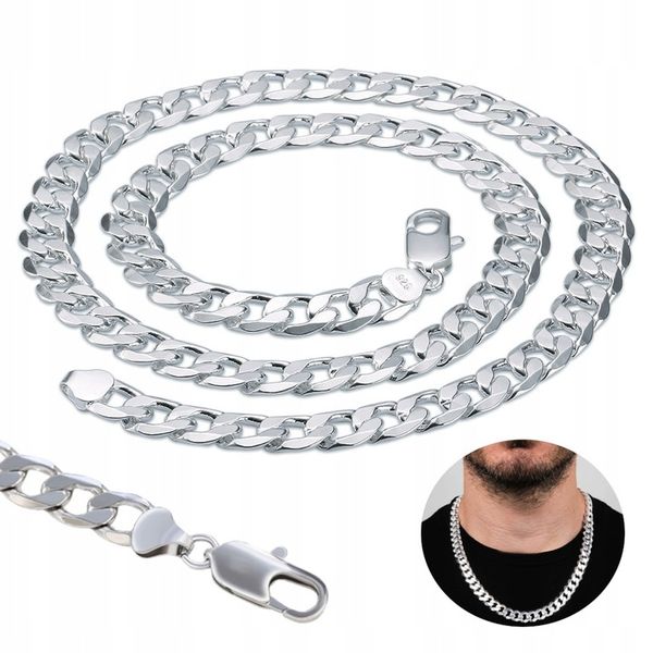 ŁAŃCUCH Srebrny Męski Łańcuszek 60cm Pancerka + GRATIS zdjęcie 2