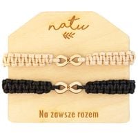 Bransoletki dla pary WALENTYNKI GRAWER NATU inicjały