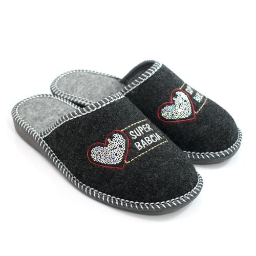 KAPCIE SUPER BABCIA PREZENT NA DZIEŃ BABCI FILCOWE r.38 na Arena.pl