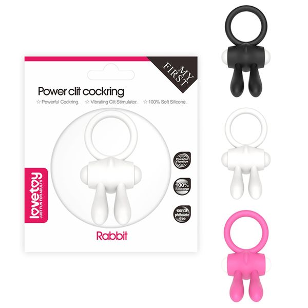 Power Clit Silicone Cockring Black zdjęcie 7