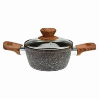 SOLIDNY Garnek 2L kamienny 18cm marmurowy ZILNER