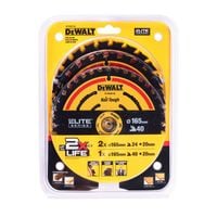 piła tarczowa do drewna elite 2*165mm 24z + 165mm 40z 3-pak - dw dt10397