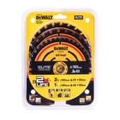piła tarczowa do drewna elite 2*165mm 24z + 165mm 40z 3-pak - dw dt10397