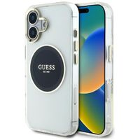 Etui Guess IML Metal Colored Circle Classic Logo MagSafe do iPhone 16 czar