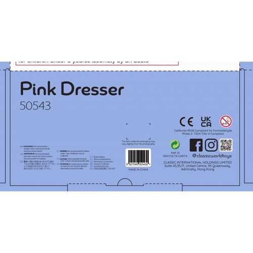 DLA DZIECI  DREWNIANA TOALETKA DLA DZIEWCZYNKI Z LUSTREM AKC na Arena.pl