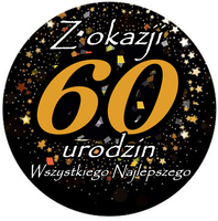 Opłatek na tort Urodziny 18 30 40 50 60 Okazjonalny Happy Birthday Tekst