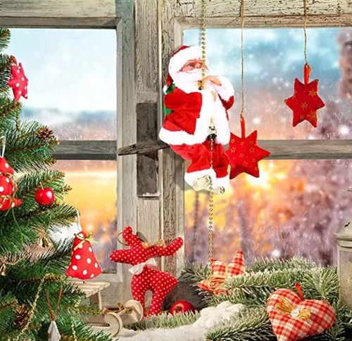 WSPINAJĄCY SIĘ MIKOŁAJ GRA ŚPIEWA ŚWIECI ŚWIĘTA NA PREZENT na Arena.pl