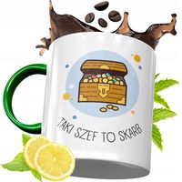 Kubek Zielony Dla Szefa Szefowej Prezent Urodziny Z Nadrukiem Ze Zdjęciem