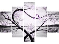 105CM 150CM OBRAZ 5 ELEM W FIOLETOWYM ŚWIETLE KSIĘŻYCA DRUK