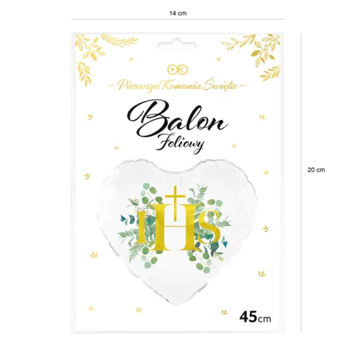 balon foliowy serce ihs eukaliptus 45cm na Arena.pl