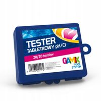 TESTER do BASENU Wody PH CHLOR KWASOMIERZ TABS TABLETKI 20 SZ GAMIX