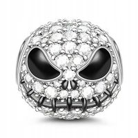Zawieszka SREBRO 925 Charms Koralik Czaszka Halloween
