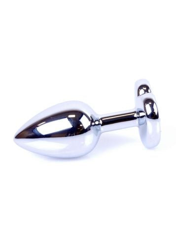 metalowy plug analny korek kryształ serce 7cm na Arena.pl
