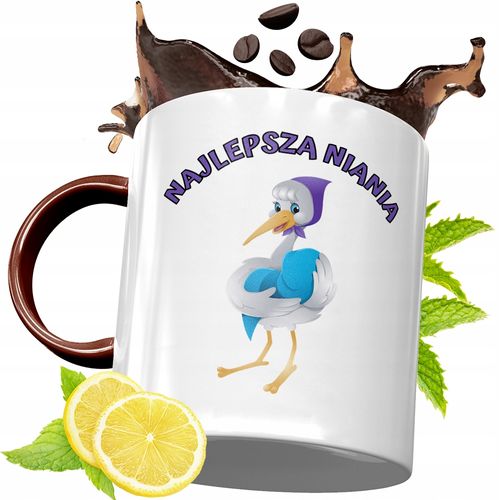 Kubek Bordowy Dla Niani Na Urodziny Prezent Z Nadrukiem Ze Zdjęciem na Arena.pl