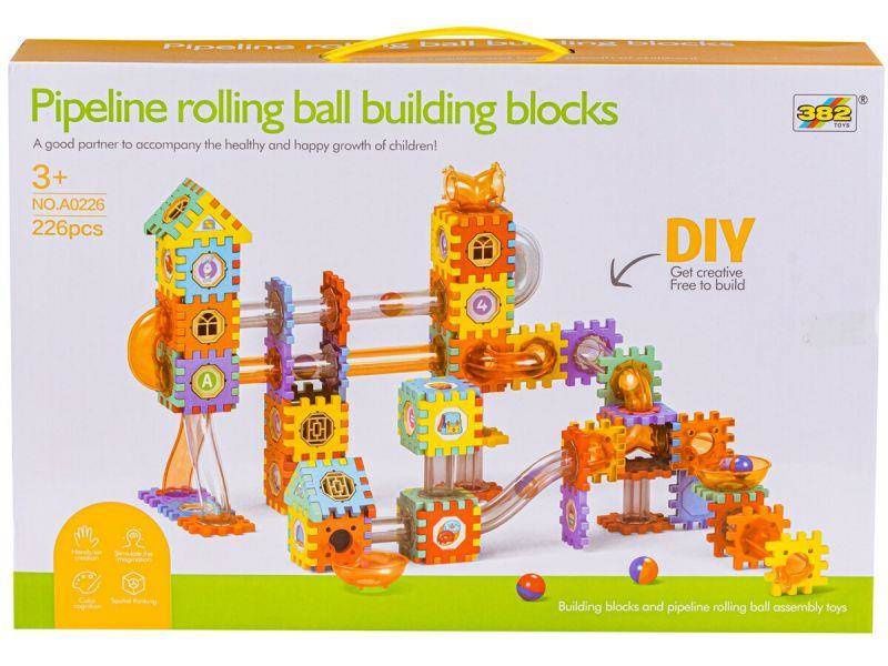 Klocki Konstrukcyjne, Tor Kulkowy Dla Kulek 226 Elementów Kulodrom zdjęcie 1