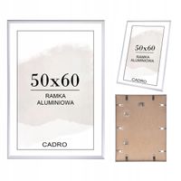 Ramka 50x60 ramki na zdjęcia aluminiowa srebrna