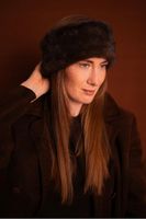 Futrzana opaska damska Ashanti - zimowa, sztuczne futerko Ciemny brązowy