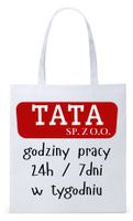 Dla Taty Tatusia Prezent Torba Eco Biała Shopper Z Nadrukiem Ze Zdjęciem