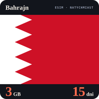 Karta eSIM Internet Bahrajn 3 GB na 15 dni - bez rejestracji