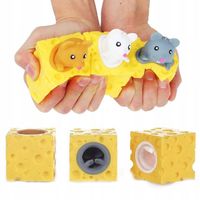 6x GNIOTEK MYSZKA W SERZE ZABAWKA ANTYSTRESOWA WYCISKANA SENSORYCZNA KOLOR