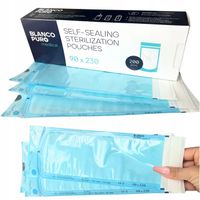 Torebki do sterylizacji autoklaw 90x230mm opakowanie 200szt samoprzylepne B