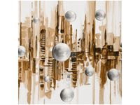 50X50CM MIASTO ZE SNU BRĄZACH OBRAZ