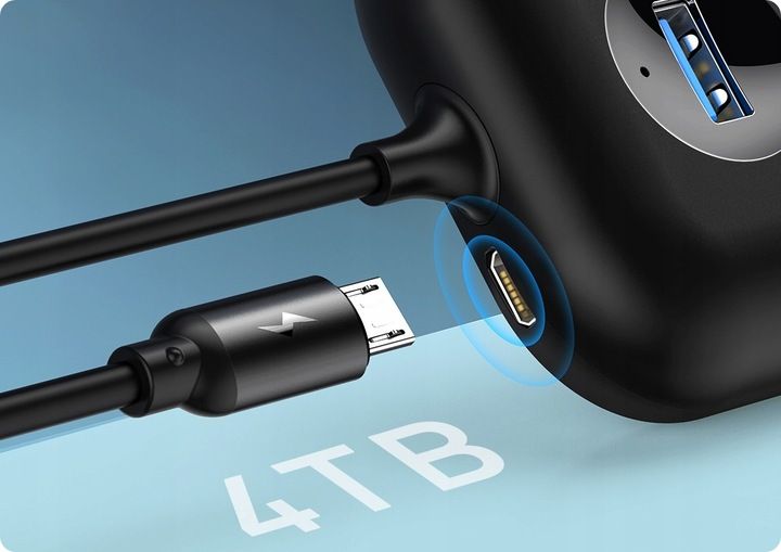 HUB USB BASEUS ADAPTER ROZDZIELACZ ROZGAŁĘŹNIK USB 3.0 DO 4x USB KABEL 1M zdjęcie 14