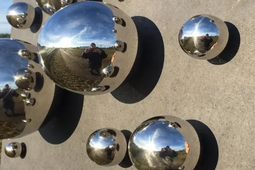 Srebrna kula lustrzana Ø 10 cm - gwintowana na Arena.pl